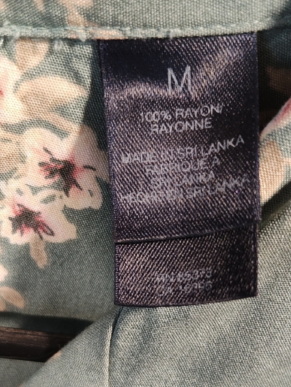 Crazy Horse by Liz Claiborne Floral Button-Front Maxi Dress in Sage Green 18 PTP - Picture 3 of 5